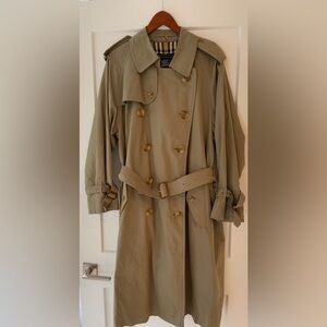 Burberry Tan Double-Breasted Trench Coat